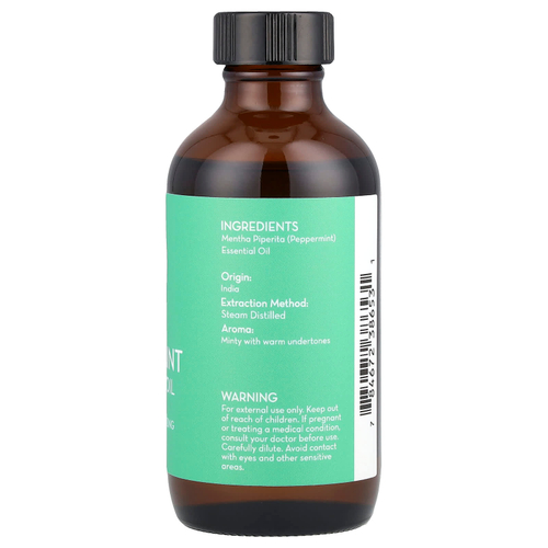 Pure Body Naturals, эфирное масло, перечная мята, 120 мл (4 жидк. унции)