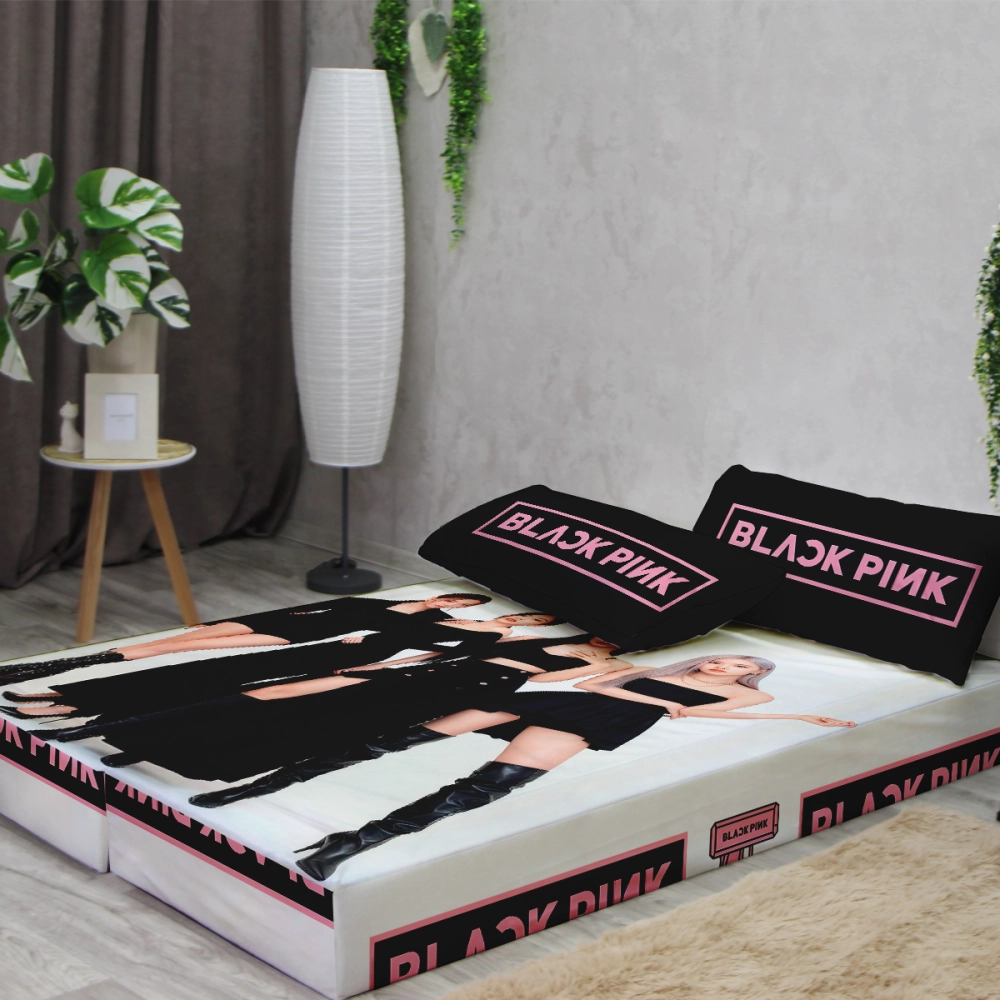 Бескаркасный диван кровать раскладной "BLACKPINK"
