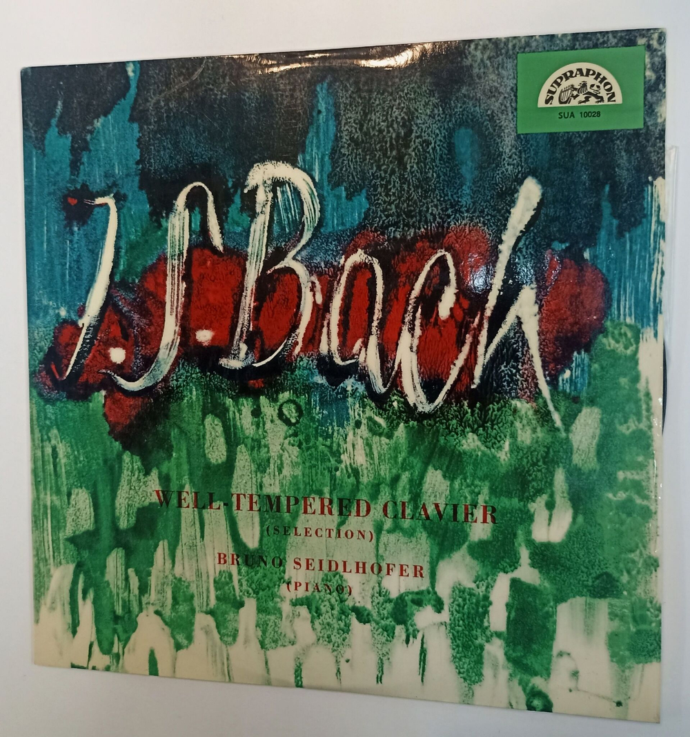Винтажная виниловая пластинка LP J.S. Bach И.С. Бах Bruno Seidlhofer Well Tempered Clavier (Selection) (Чехословакия 1966)