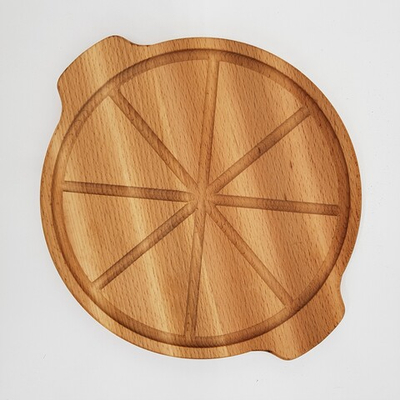 Доска для пиццы;круглая с ручками;бук;D=250мм