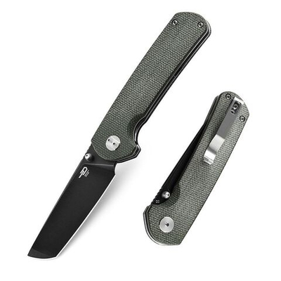 Нож туристический Bestech Sledgehammer сталь D2, рукоять Микарта зеленая