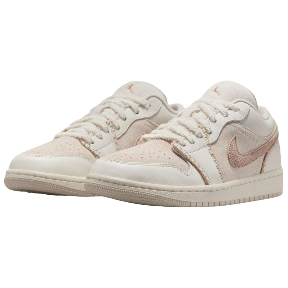 Jordan Air Jordan 1 Cushioning Low top Vintage Basketball Shoes Women's Beige