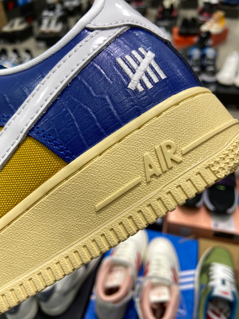 Nike Air Force 1 Low SP "Undefeated 5 On It Blue Yellow Croc"