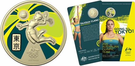 Австралия 1 доллар, 2020 Олимпийские игры, Токио 2020, Олимпийская сборная Австралии
