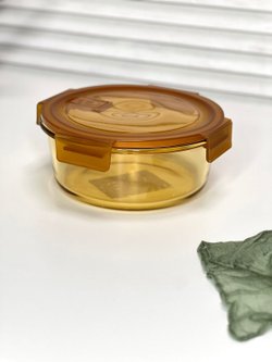 Контейнер стеклянный для еды с крышкой,650 мл