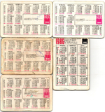 № 125 Набор из 5 переливных (стерео) Календариков . Мультфильмы СССР 1986 год.