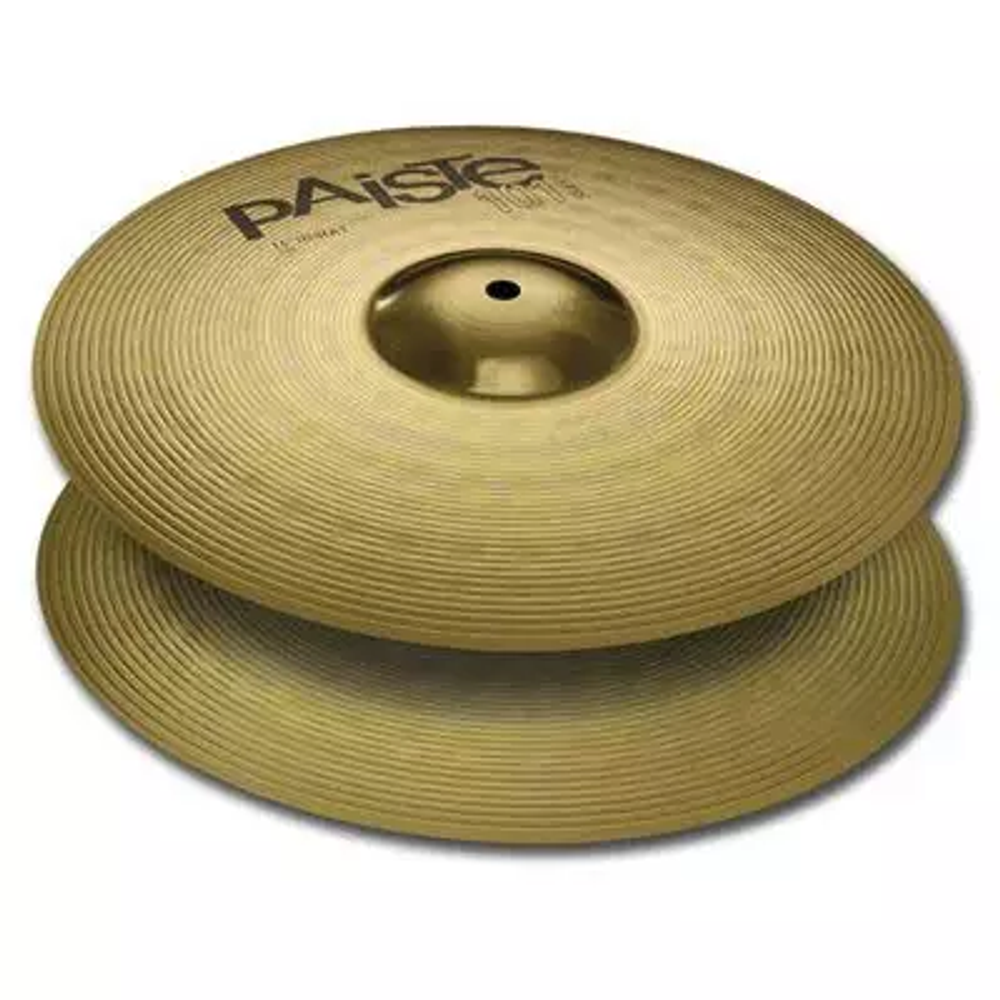 Paiste 101 Brass Hi-Hat Две тарелки 14". Вес: средний верхней / средне тяжелый нижней. Сустейн: средней продолжительности.