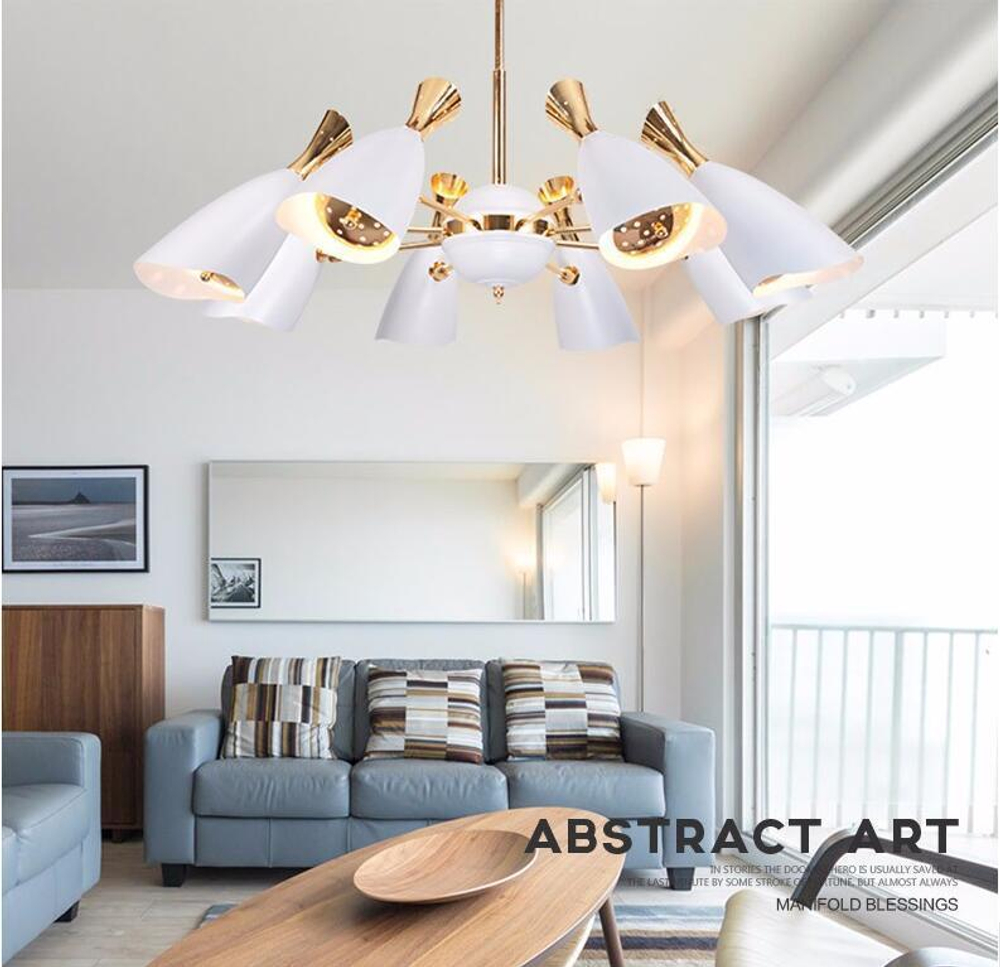 Ceiling design lamp  Duke by Delightfull (10 lampshades,  White)