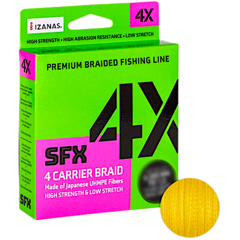 Шнур Sufix SFX 4X жёлтая 135м 0.235мм 13.6кг PE2
