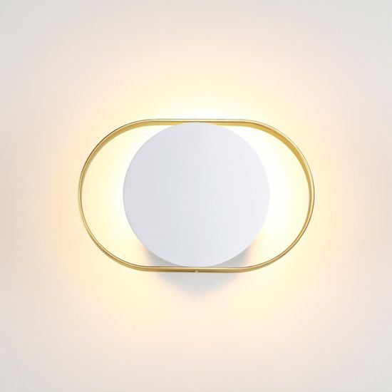 4246/7WW HIGHTECH ODL21 187 бел/золотист/металл Настенный светильник IP20 LED 7W 560Лм 3000K MONDY