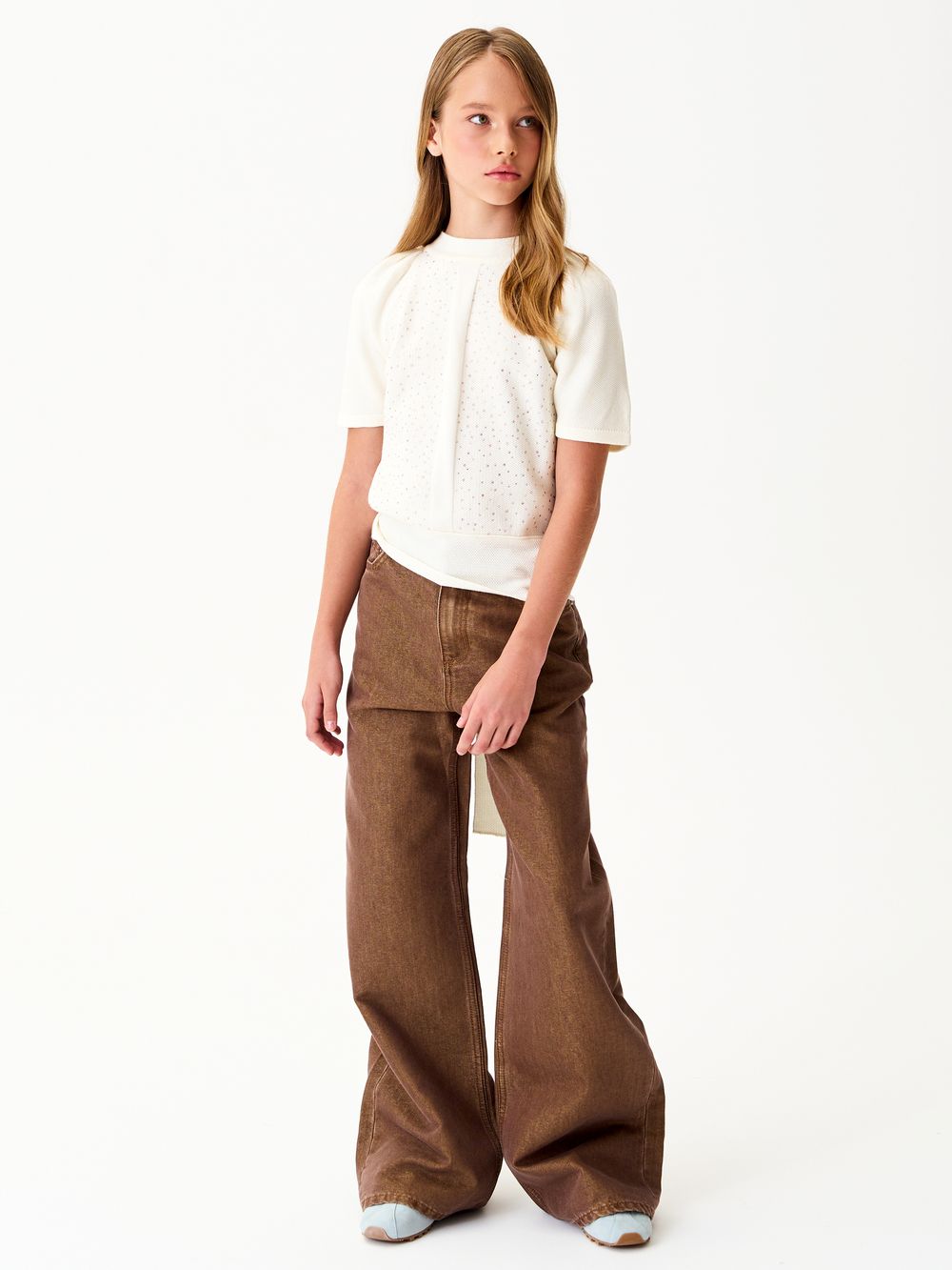 Джемпер для девочки AT1374 молочный