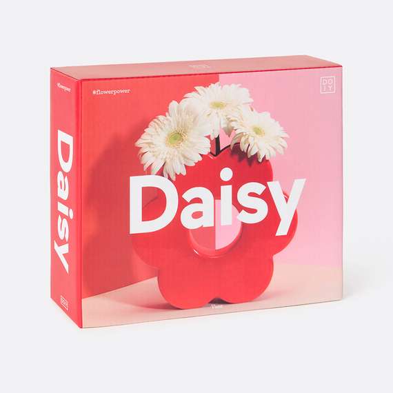 Ваза для цветов daisy, 20 см, красная