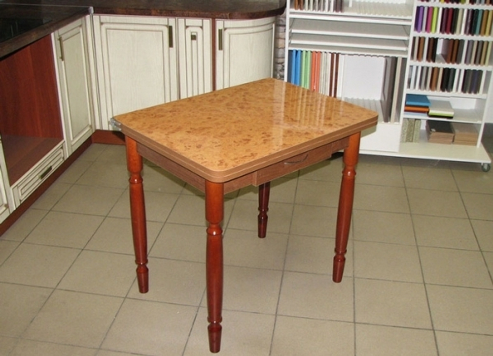 Стол обеденный Ломберный (поворотно раскладной) с ящиком ноги дерево
