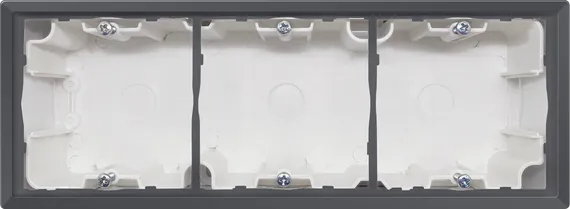 Donel R98 черный Коробка для накладного монтажа с встроенной рамкой 3-я, серия DA
