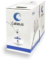 Кабель витая пара U/UTP 5e кат. 4 пары Cabeus UTP-4P-Cat.5e-SOLID-LSZH-GY