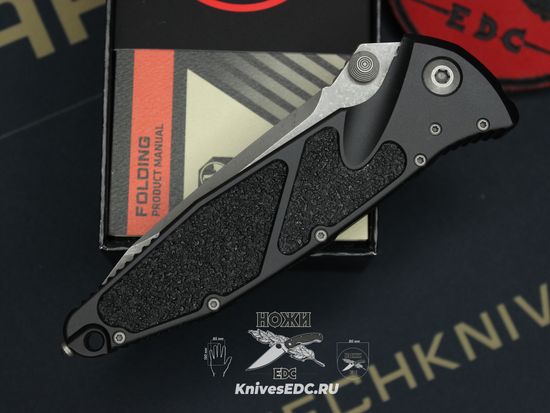 Нож Microtech Socom Elite 161A-10AP Tanto Edge Apocalyptic - черная алюминиевая рукоять, сталь M390