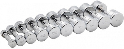 Гантельный ряд Chrome 1-10 кг