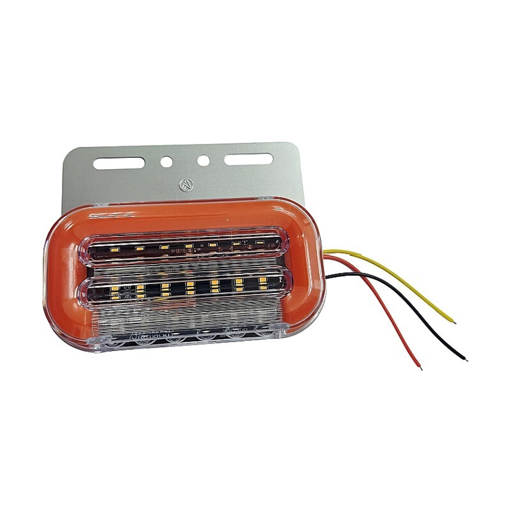 Фонарь габаритный с нижней подсветкой и поворотником желтый светодиодный 12V G7007-12V