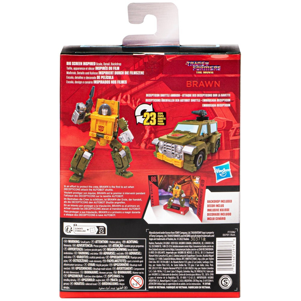 Hasbro Transformers Studio Series - Brawn 86-22 Deluxe The Movie Figure F7236 / артикул   E0701 F7236  / GTIN 5010996165787