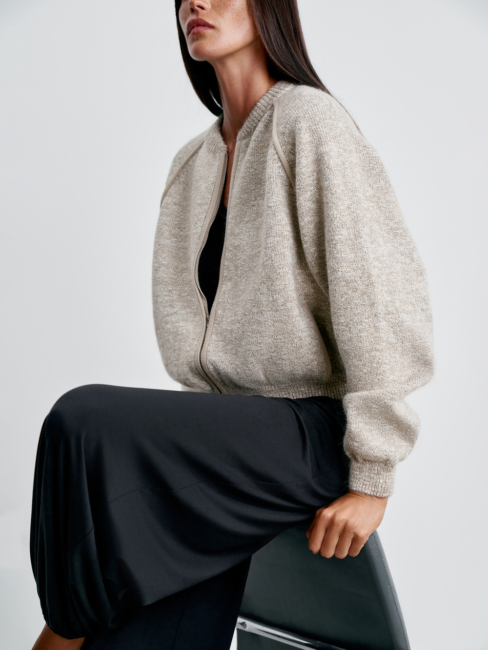 Бомбер SAGE, бежевый