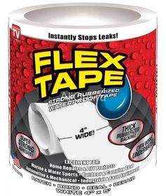 Сверхсильная клейкая лента Flex Tape 10*152 см, цвет: Белый