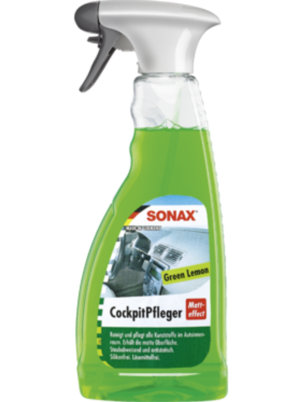 358241 SONAX Очиститель-полироль для пластика триггер "Матовый эффект Лимон" 0,5 л
