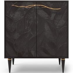 Комод Арт Колор leaves Классик Голд с 2 полками Терпкий коричневый
