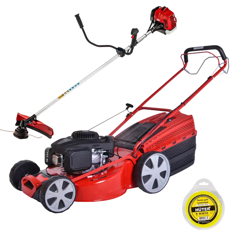 Комплект GEOS by AL-KO Comfort 51 SP-L Plus газонокосилка + Geos Max Premium 130 B триммер + HUTER R3012 леска 170613