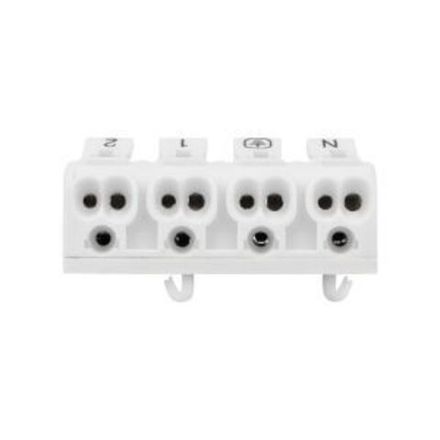 Клемма пружинная соединительная КСП 4-полюсная с монтажными ножками (50 шт./уп.) REXANT