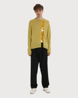 UNDERCOVER ДЖЕМПЕР ВЯЗАННЫЙ ШЕРСТЯНОЙ ЖЕЛТЫЙ