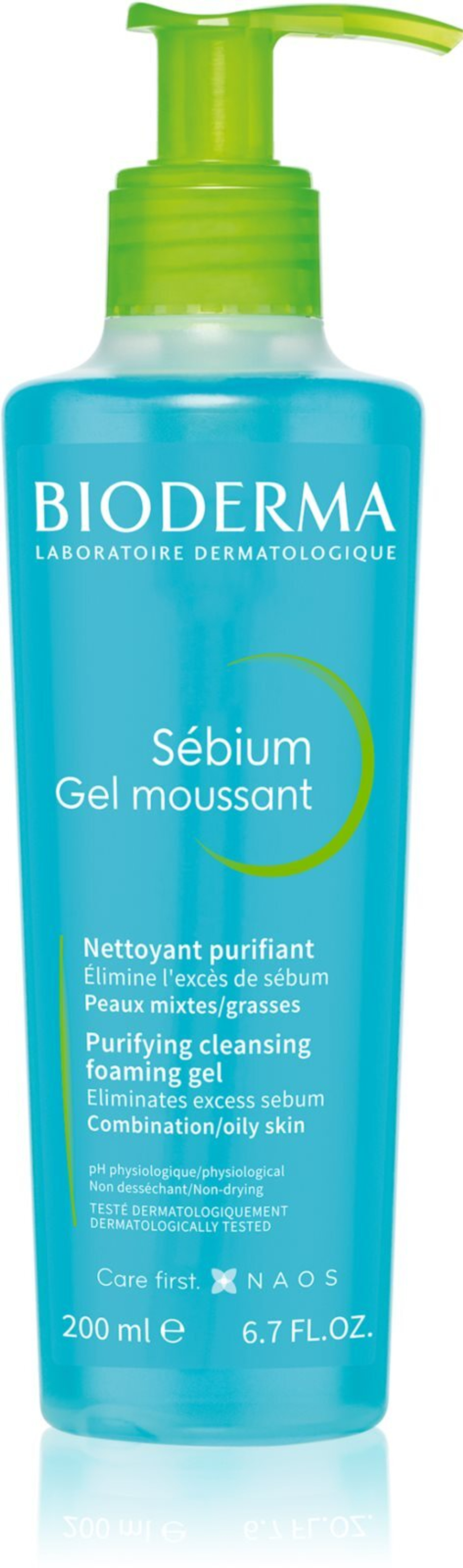 Bioderma Sebium Gel Moussant - очищающий гель для жирной и комбинированной кожи /   200  ml  / GTIN 3401578653709