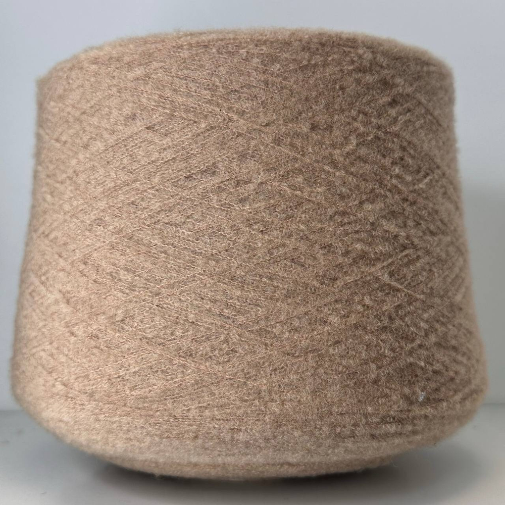 MOUSSE - Zegna Baruffa; 70% меринос, 30% п/а; 1400м/100гр; col. 173692, цвет: песочный; Мелкое бархатное букле в легком меланже