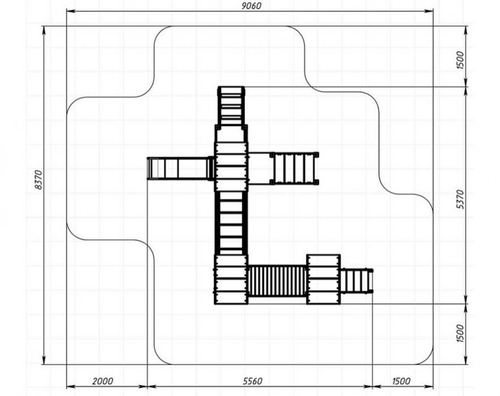 Детский игровой комплекс В гостях у сказки ДИК 1.05.01-07.С H=900