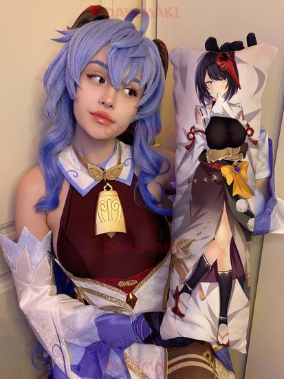 Мини дакимакура Куджо Сара из Геншин Импакт | Genshin Impact арт. M0946, 60х20 см