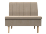 Диван прямой Мини, Бежевый, Велюр, 126039