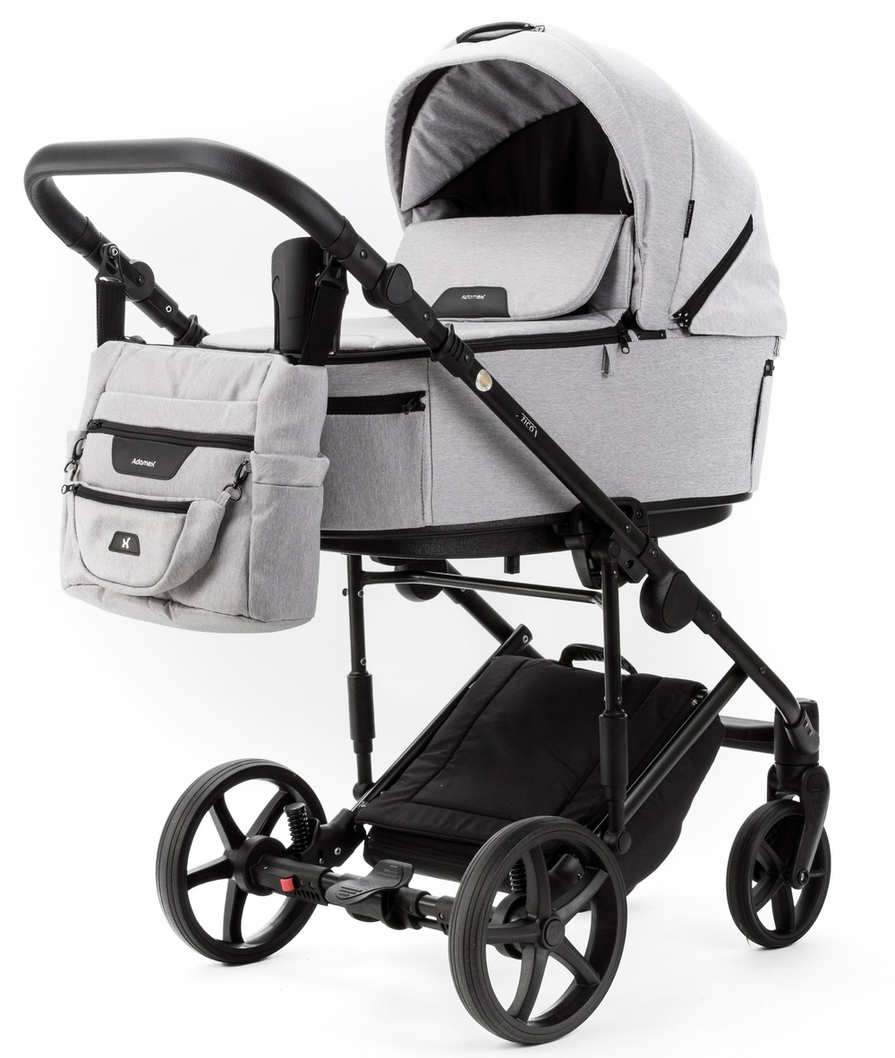 Детская коляска Adamex Zico New 3 в 1 ZN-TK01 (СВЕТЛО-СЕРЫЙ)