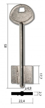 Заготовка сувальдного ключа 10667 ГАРДИАН-2 GRD2D