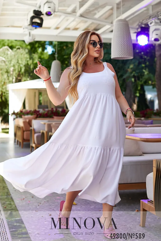 Платье 589-белый Minova