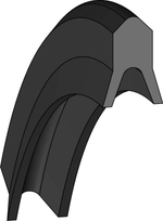 A810-040 Пневматическое уплотнение поршня 40-27,5-3
