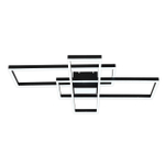 Потолочный светодиодный светильник 181Вт, 14480лм, 3000-6500K, Ra>80, плавная регулировка мощности, изменение цветовой температуры, ночник, металл/акрил, чёрный