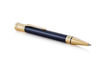 Шариковая ручка Parker Duofold Prestige Blue Chevron GT 1931373, стержень: M, цвет чернил: black, в подарочной упаковке.