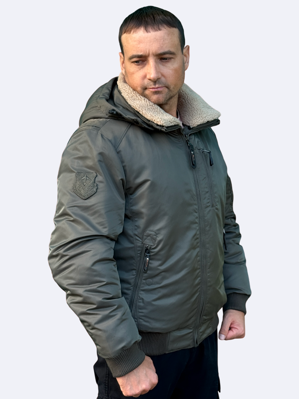 Куртка бомбер Corbona Зима олива