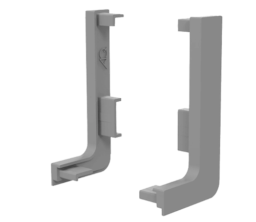 Заглушка контурная правая для горизонт. L-образного профиля Gola-X, алюминий, AQ