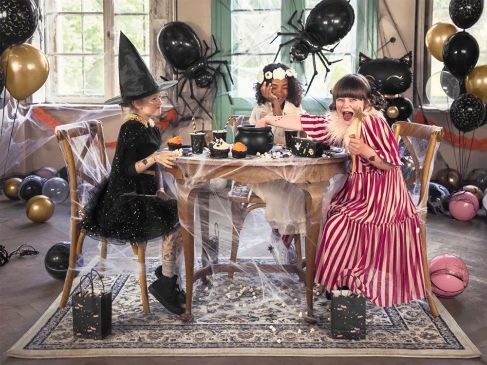 Шар (19''/48 см) Фигура, Голова, Магический котенок, Черный, 1 шт.