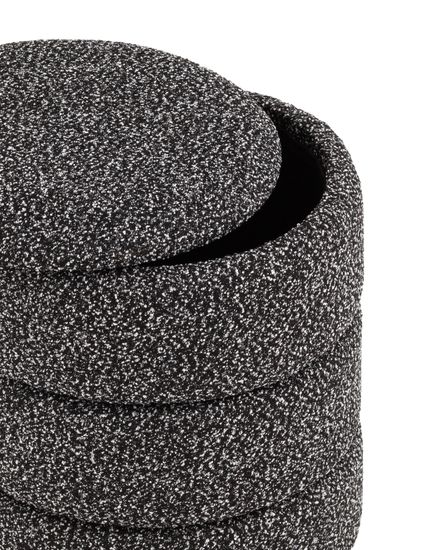 Пуф с ящиком Hive XS букле черный меланж