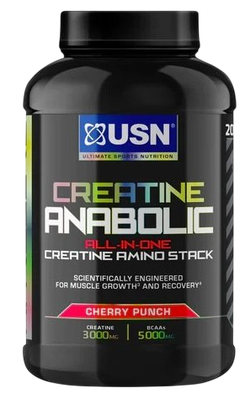USN Creatine Anabolic 900 грамм , Креатин с транспортом Вишневый пунш !!!Срок 06.2025