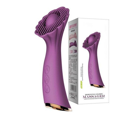 Фиолетовый клиторальный вибростимулятор с подогревом Morning Glory - 15 см. (Цвет: фиолетовый)