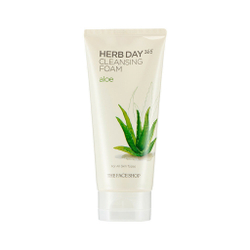 The Face Shop Herb Day 365 Cleansing Foam Aloe пенка с алоэ с увлажняющим и заживляющим действием