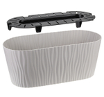 Кашпо ВОЛНА 4,2 л овальное с вкладышем М3191