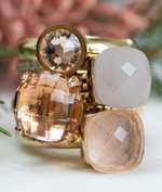 Кольцо Qudo FIRENZE 17.2 (G) Light Peach 107001/40-4205 17.2 размер 17,2